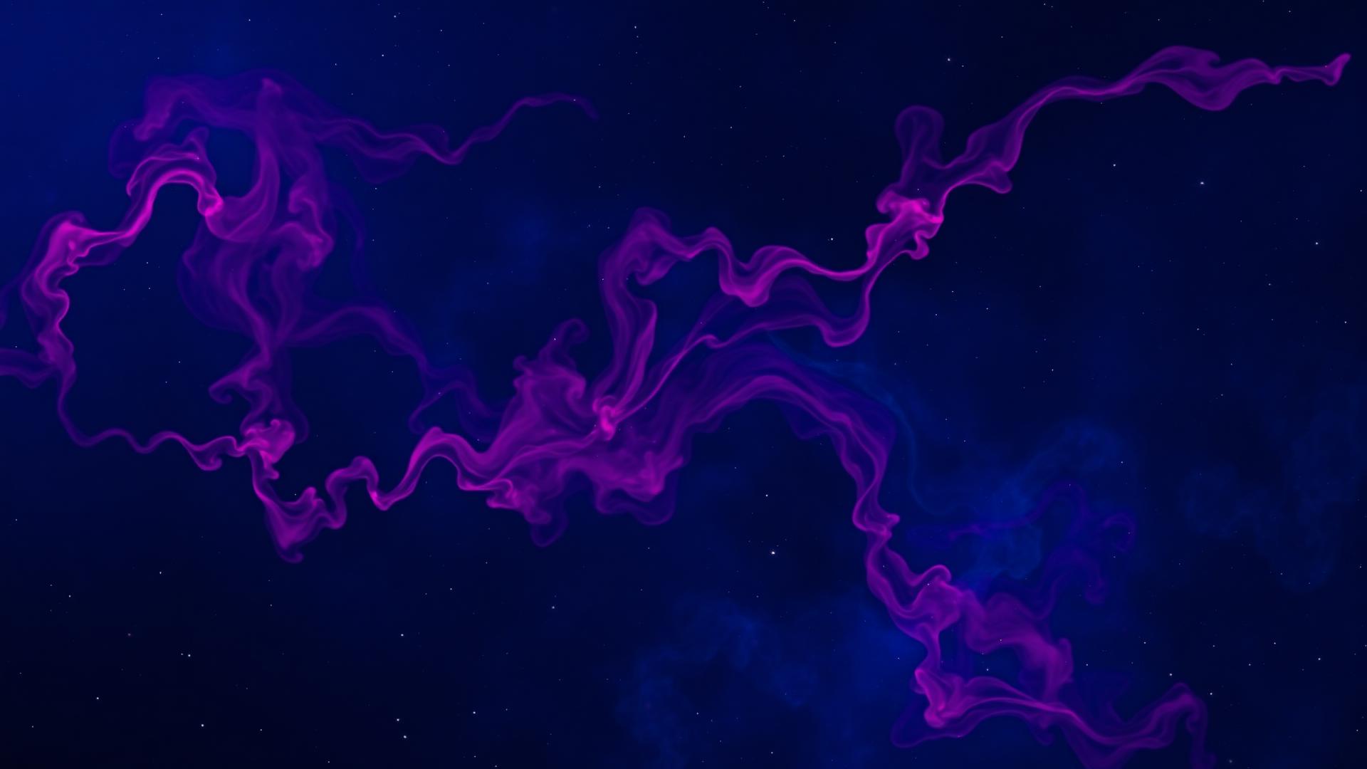 Cosmic nebula of violet and magenta clouds